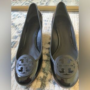 Tory Burch patent leather wedges